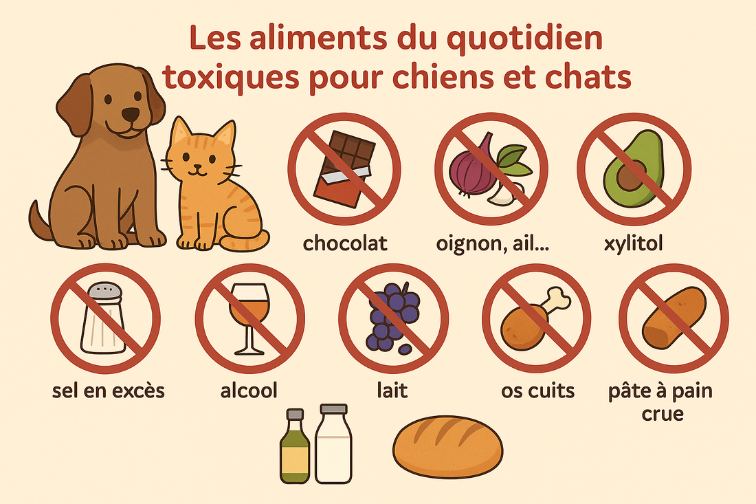 Les aliments du quotidien toxiques pour chiens et chats