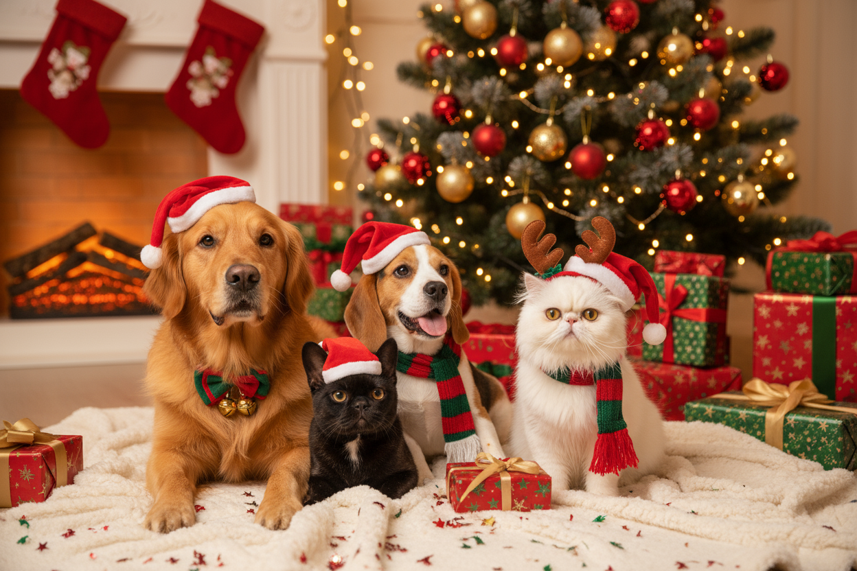 🎄 Nos Articles de Noël pour Chiens et Chats : Gâtez Vos Compagnons !