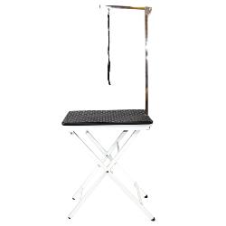 TABLE PLIANTE PORTABLE PLASTIQUE NOIR 60X45X73 (82) CM 8 KG